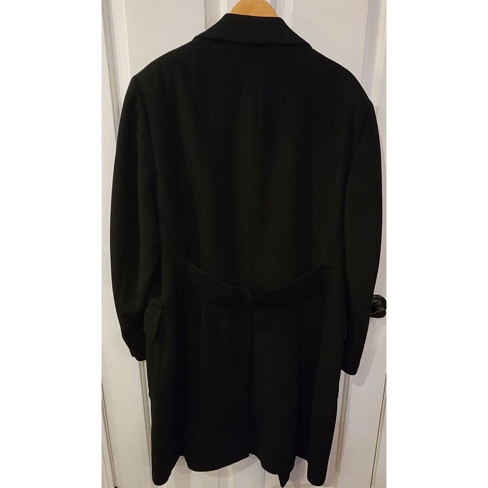 Rajura Cashmere Witty Brothers Overcoat Mens Size 42 44 Black Long Coat Vintage - Picture 2 of 9
